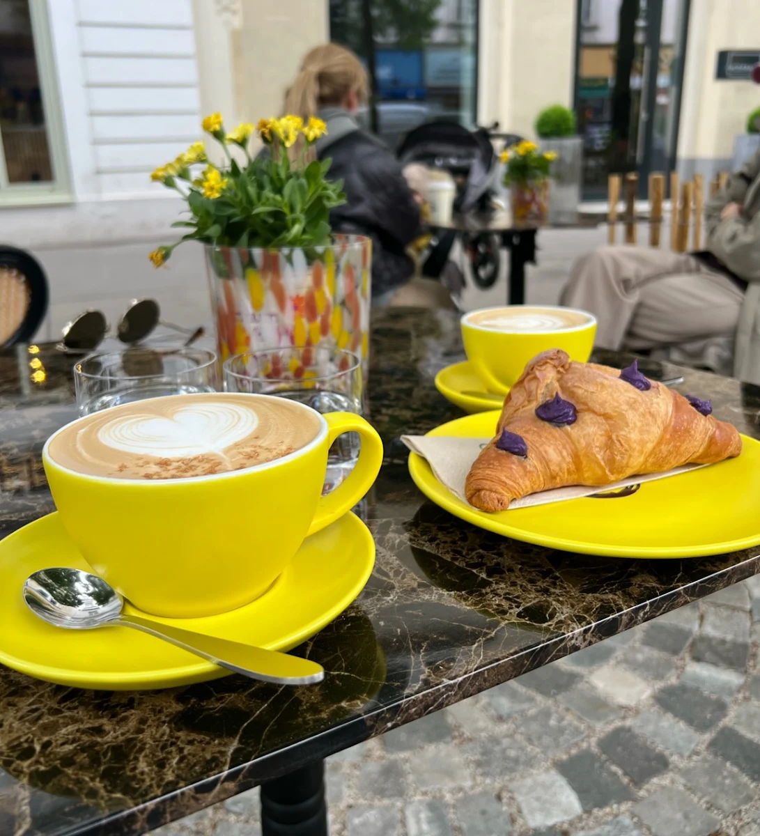 Ube Croissant & Ube Latte