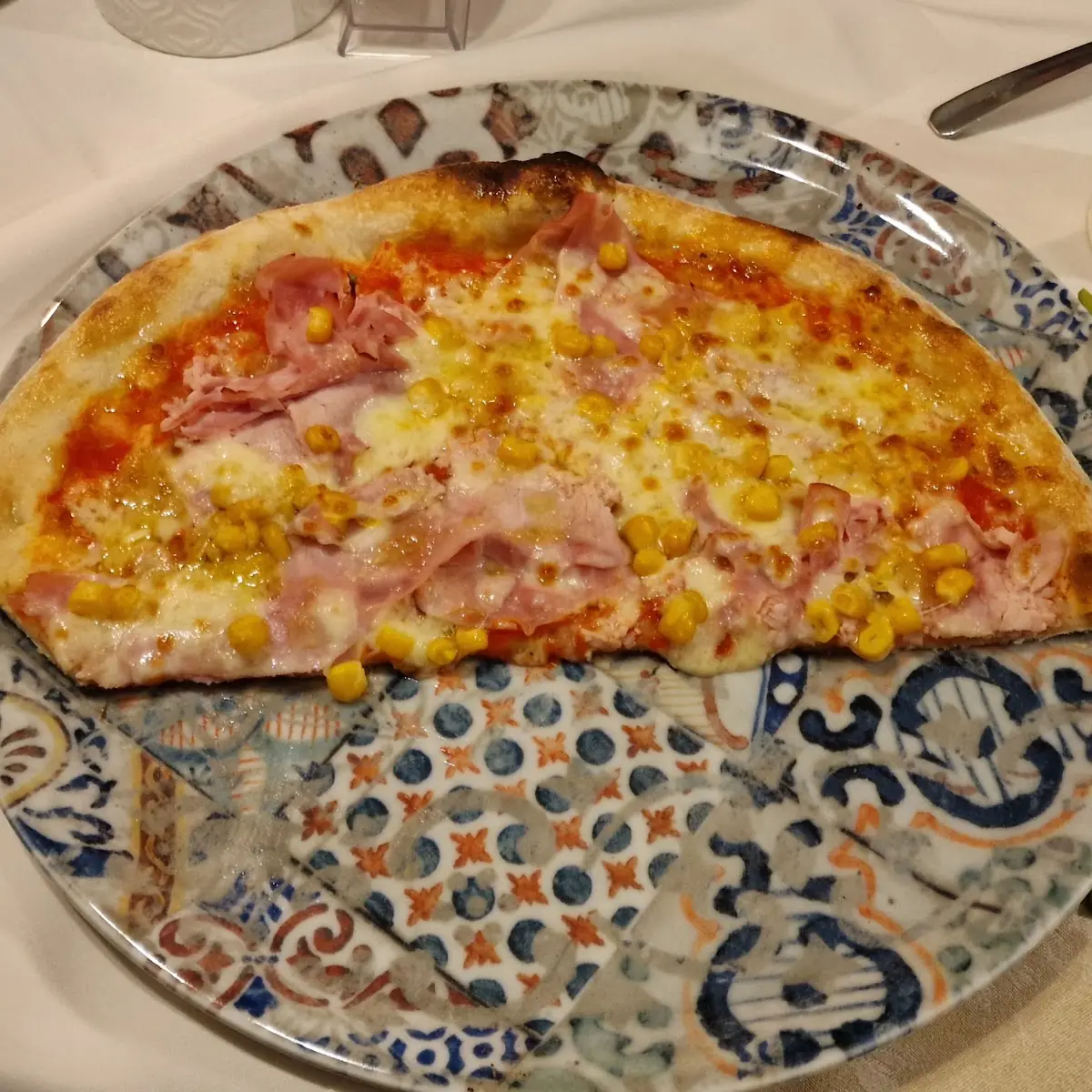 Pizza Mit Schinken Und Mais