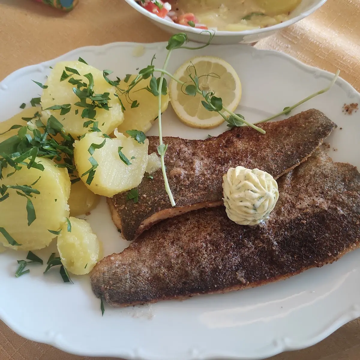 Gebratenes Forellenfilet
