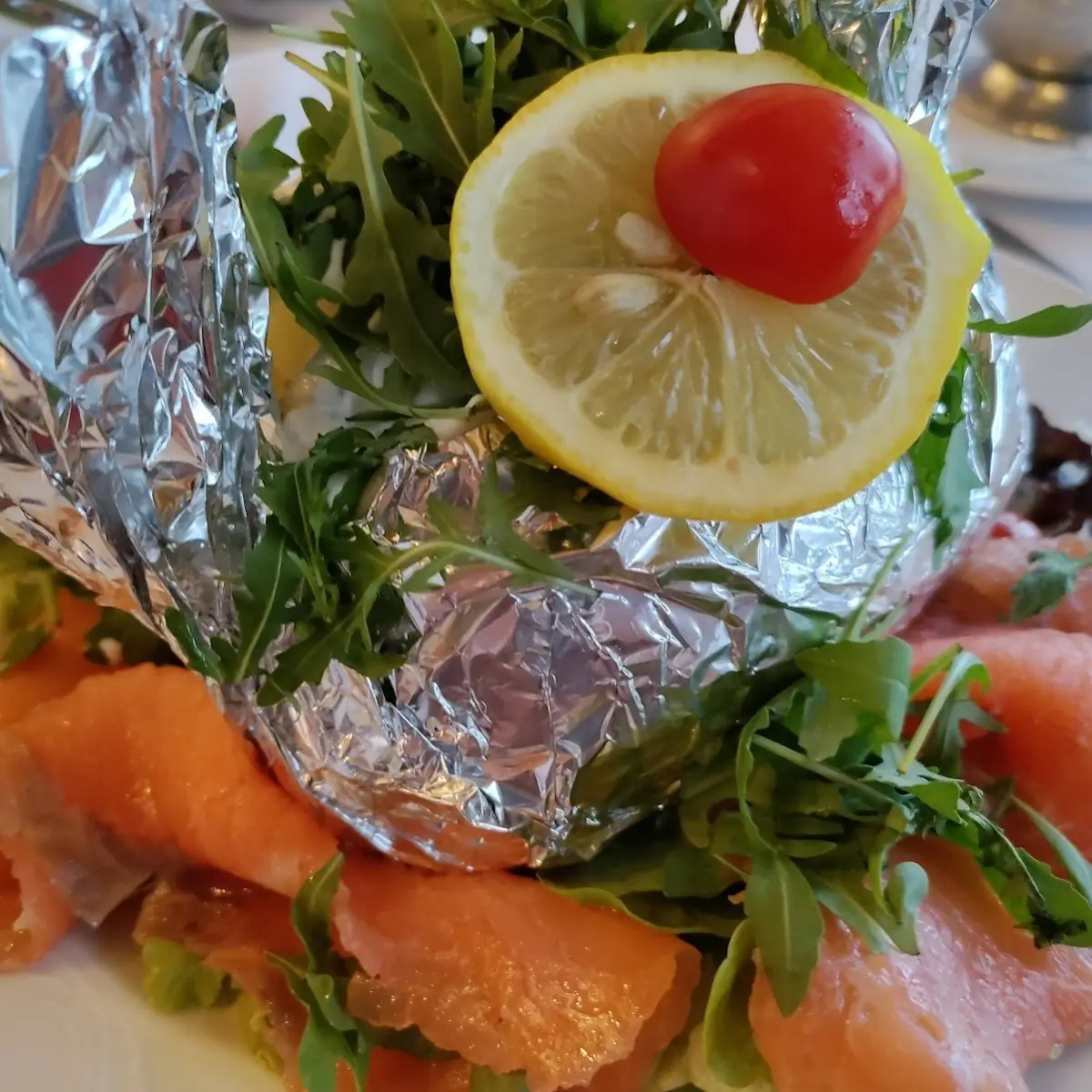 Salmon Salad and Potato