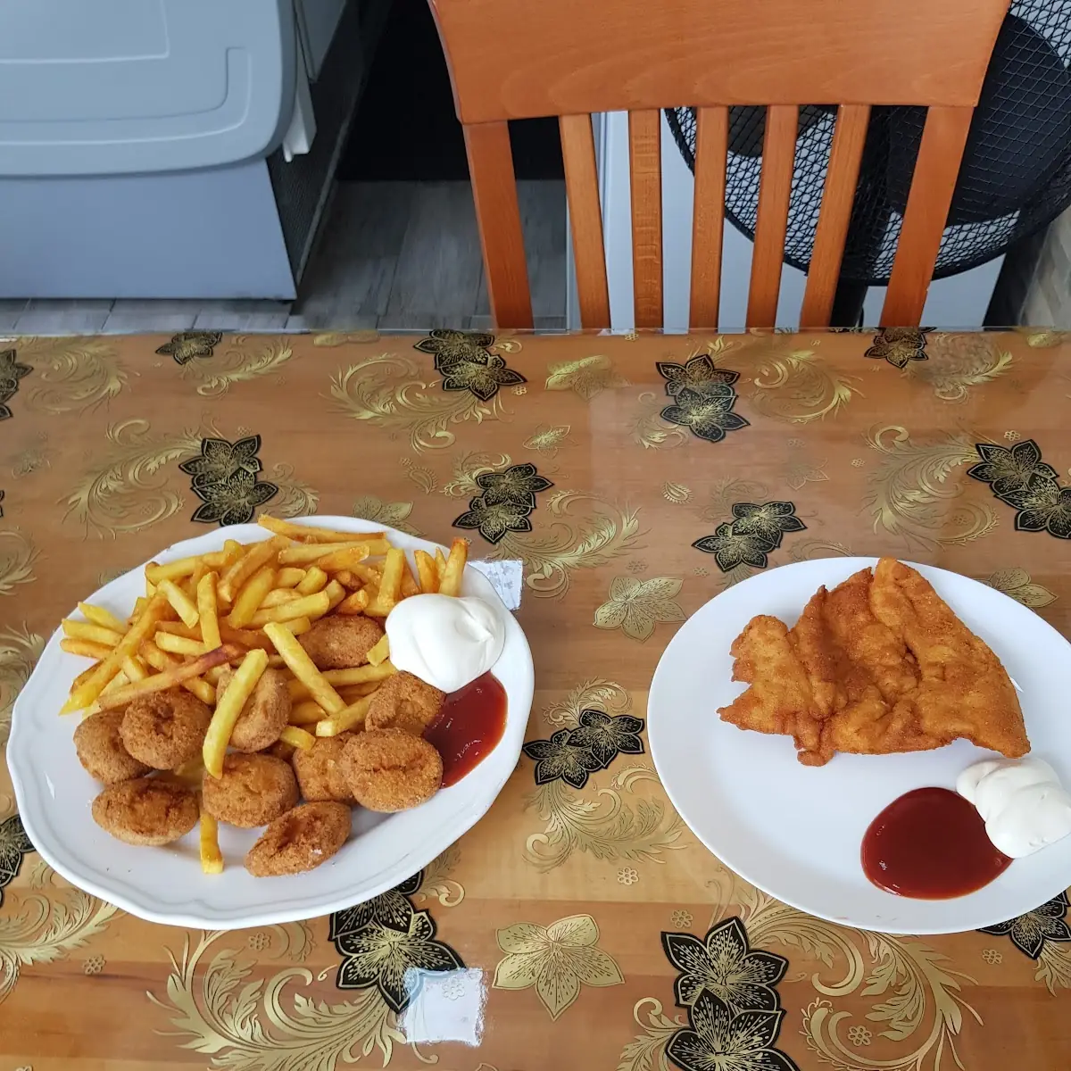 Schnitzel Gebackene Champignons