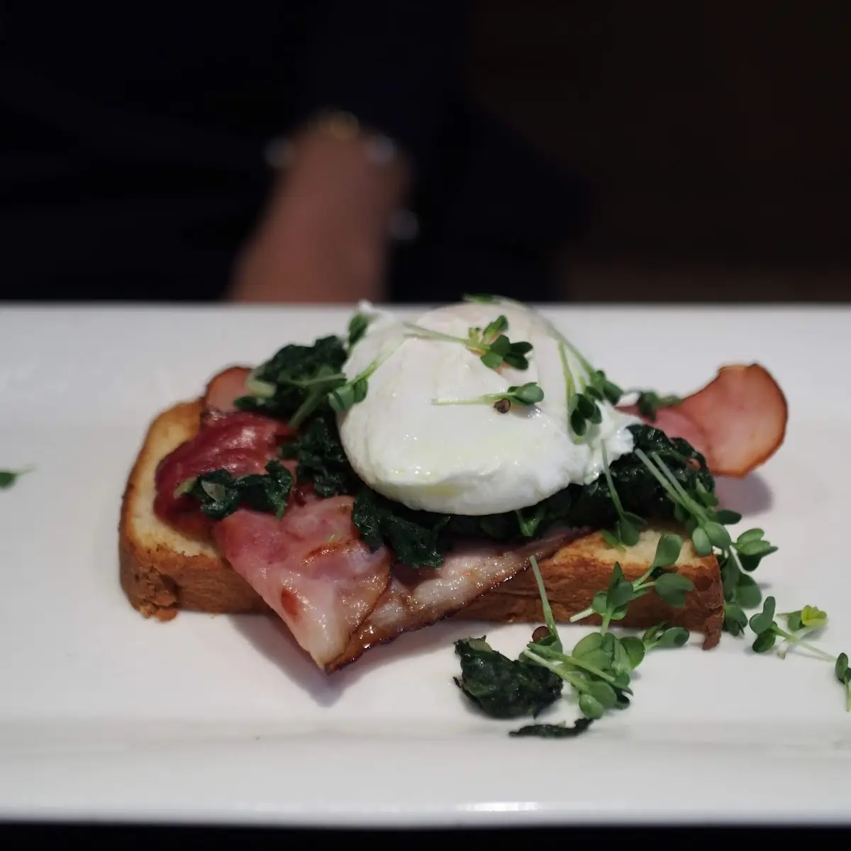 Egg Poached in Olive Oil on Brioche