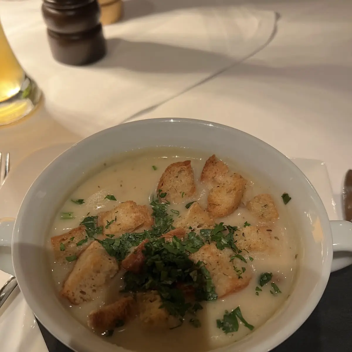 Kartoffelsuppe Mit Pilzen