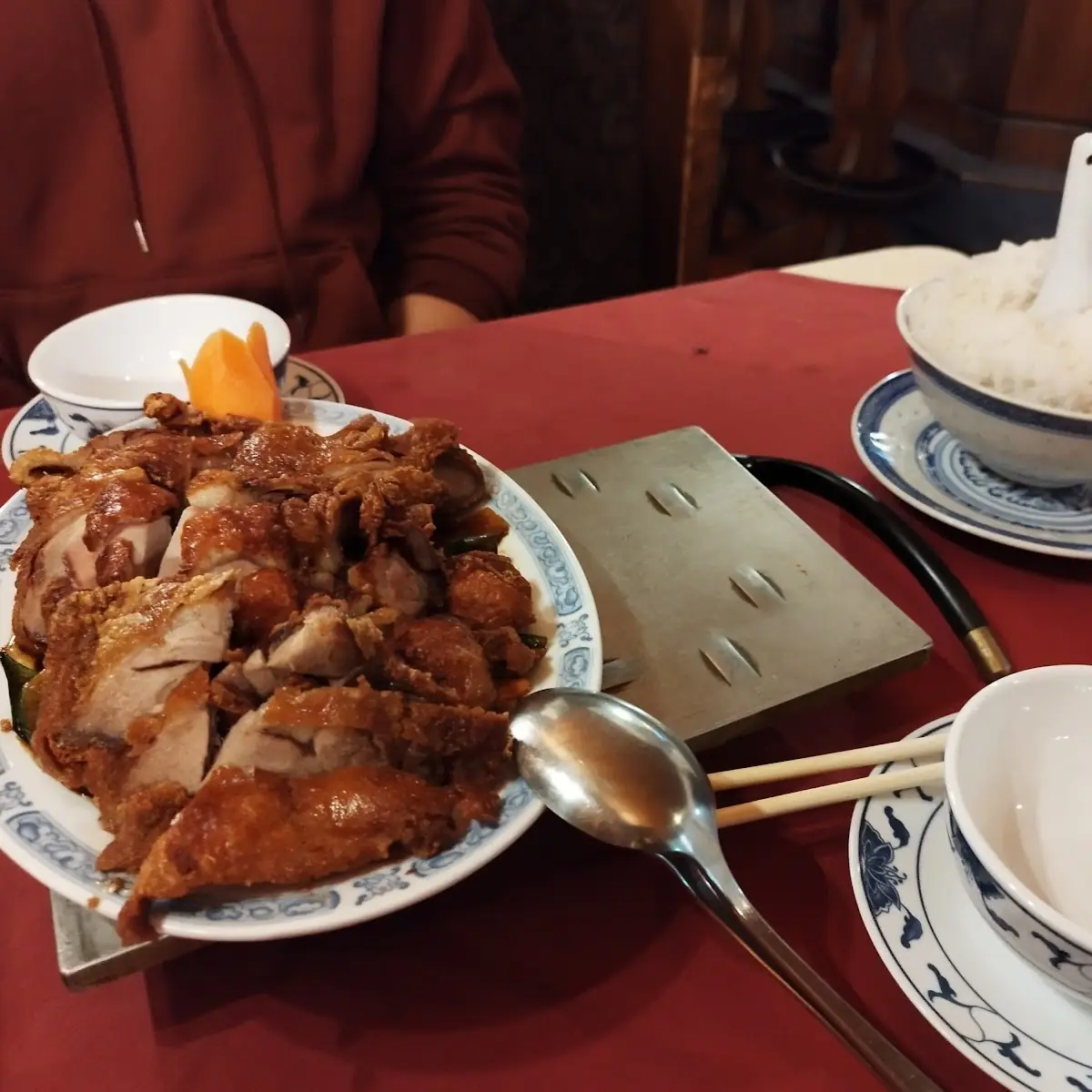 Links Ente Süss Sauer Mit Ananas Rechts Babo Ente Auf Acht Schätzen