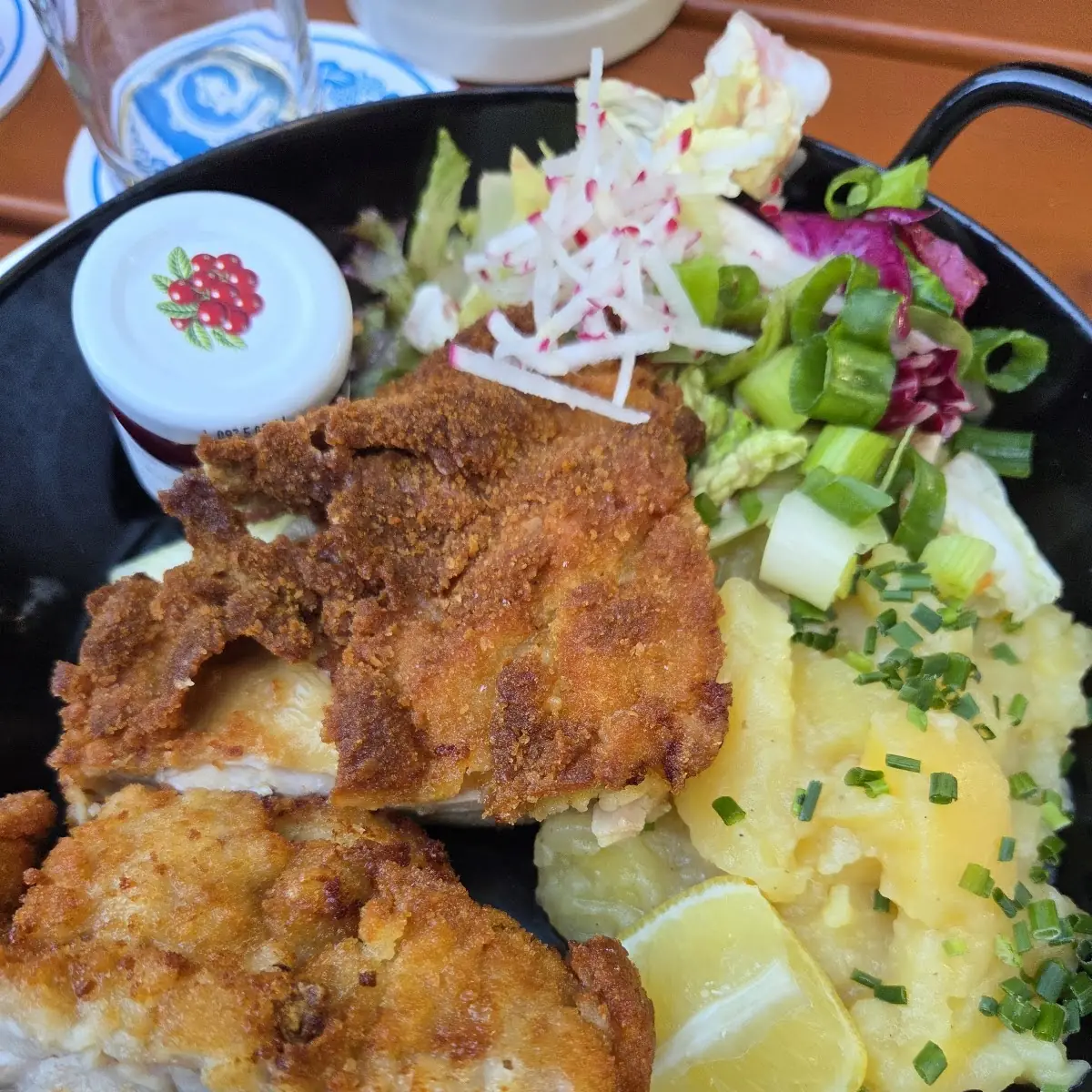 Hähnchen Mit Kartoffelsalat