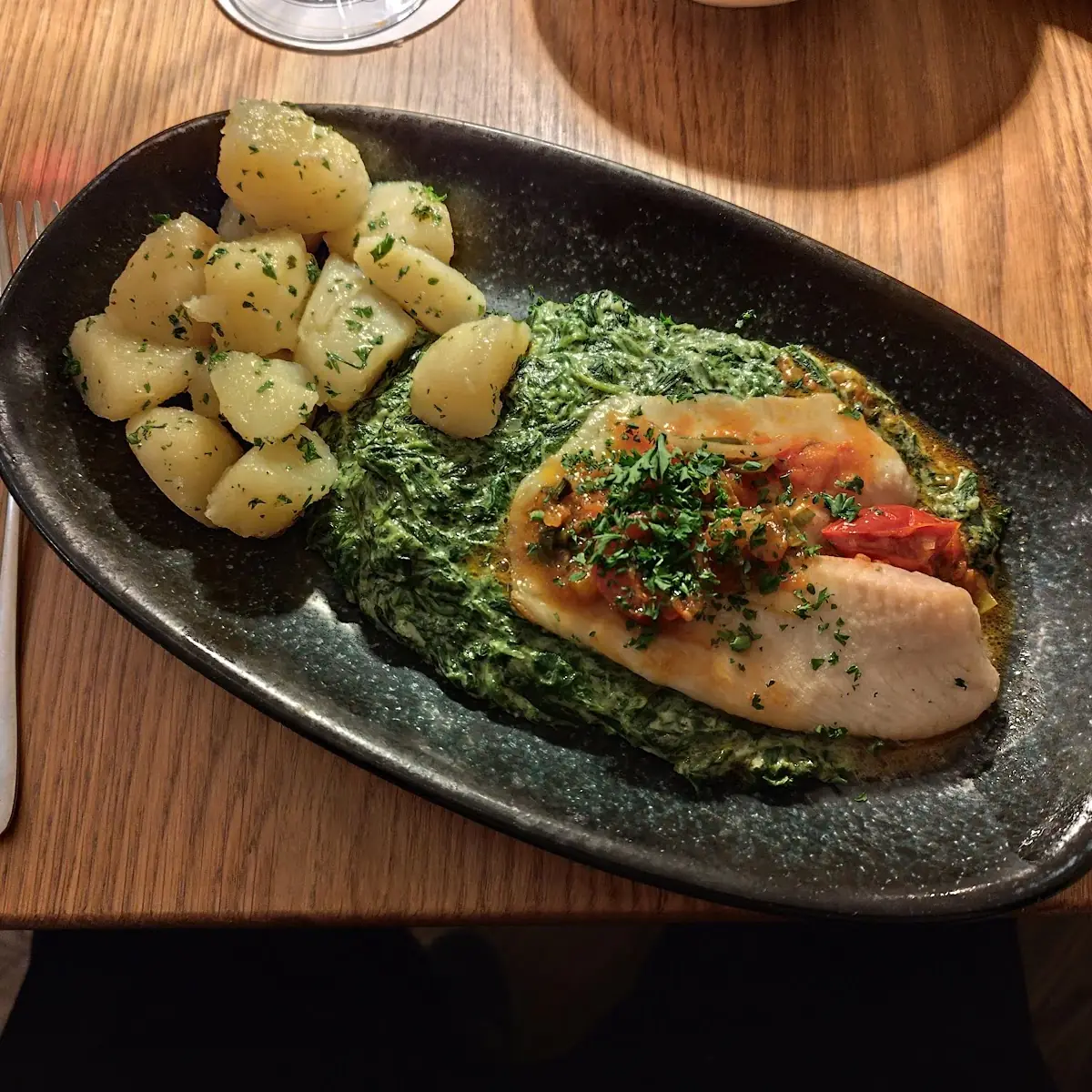 Rotbarsch Spinat Kartoffeln