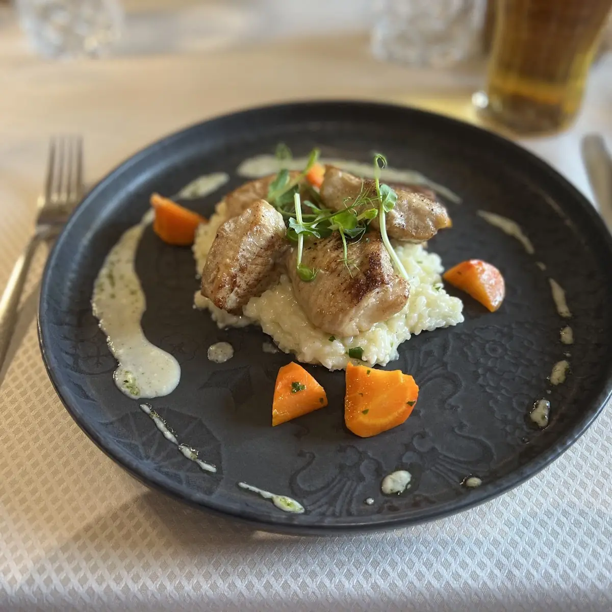 Kalbsfleisch Mit Risotto Ai Funghi