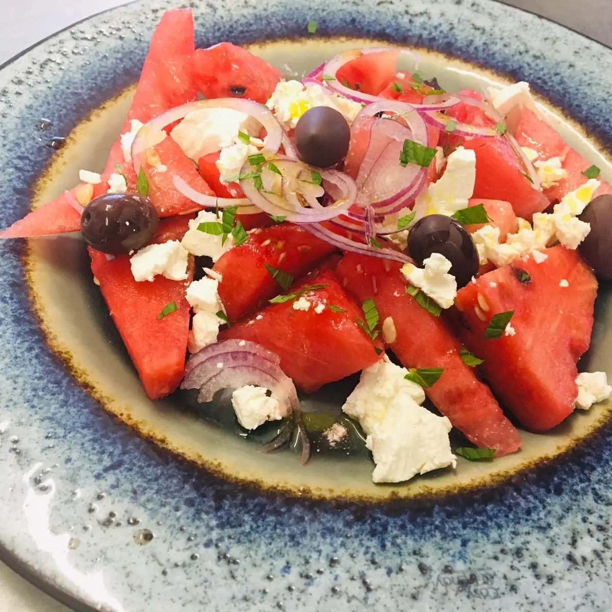 Wassermelonensalat
