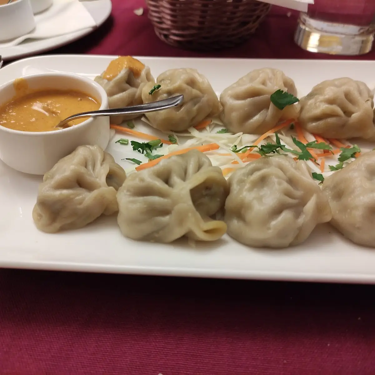 Chicken Momos And Chutney