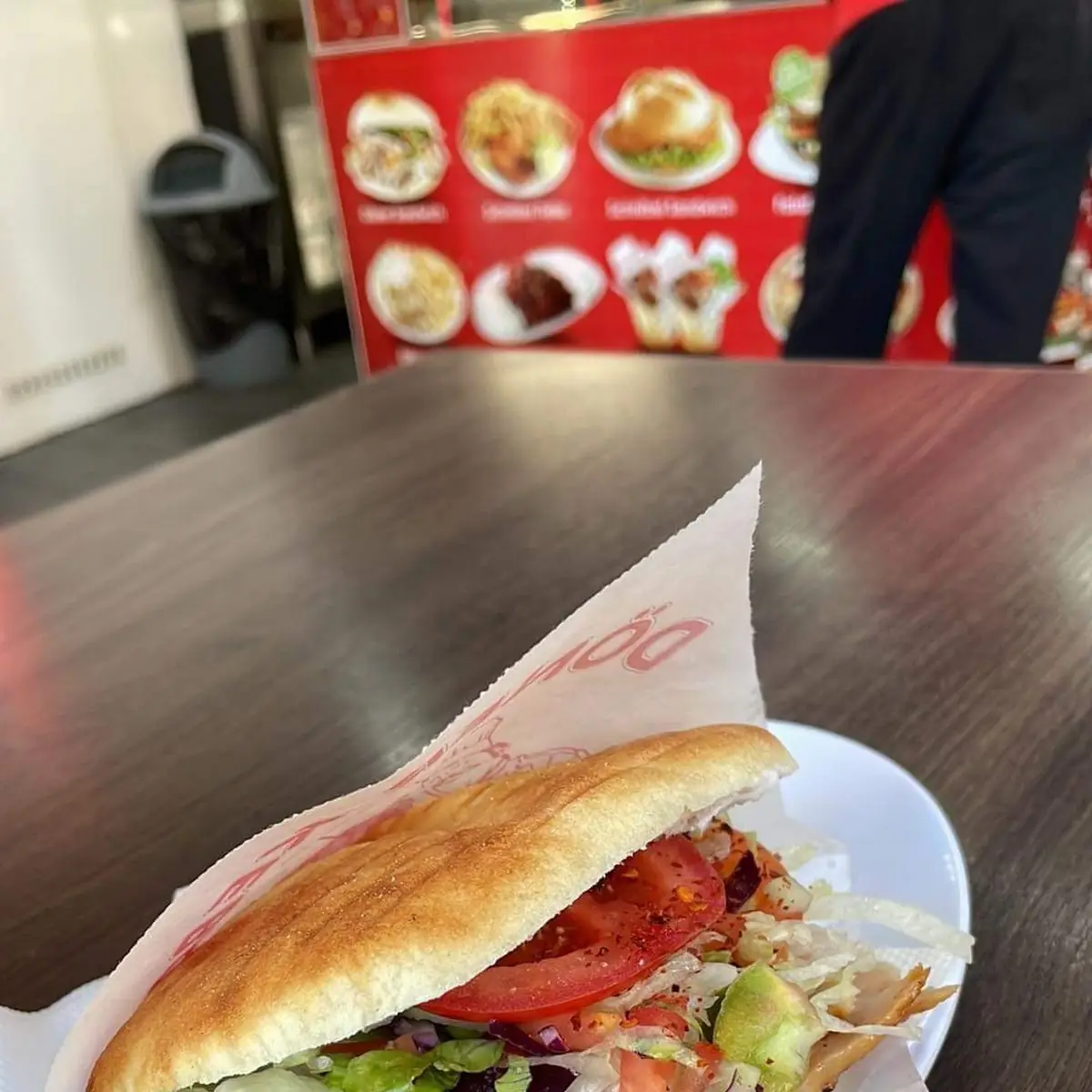 Kebab Sandwich Huhn Menü