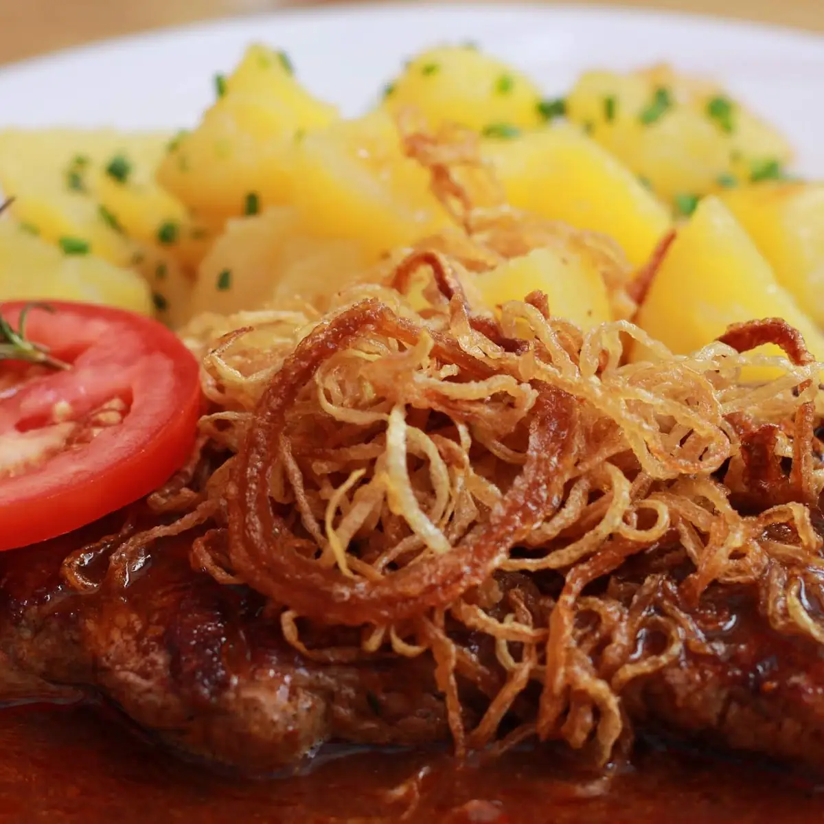 Zwiebelrostbraten Vom Jungbullen