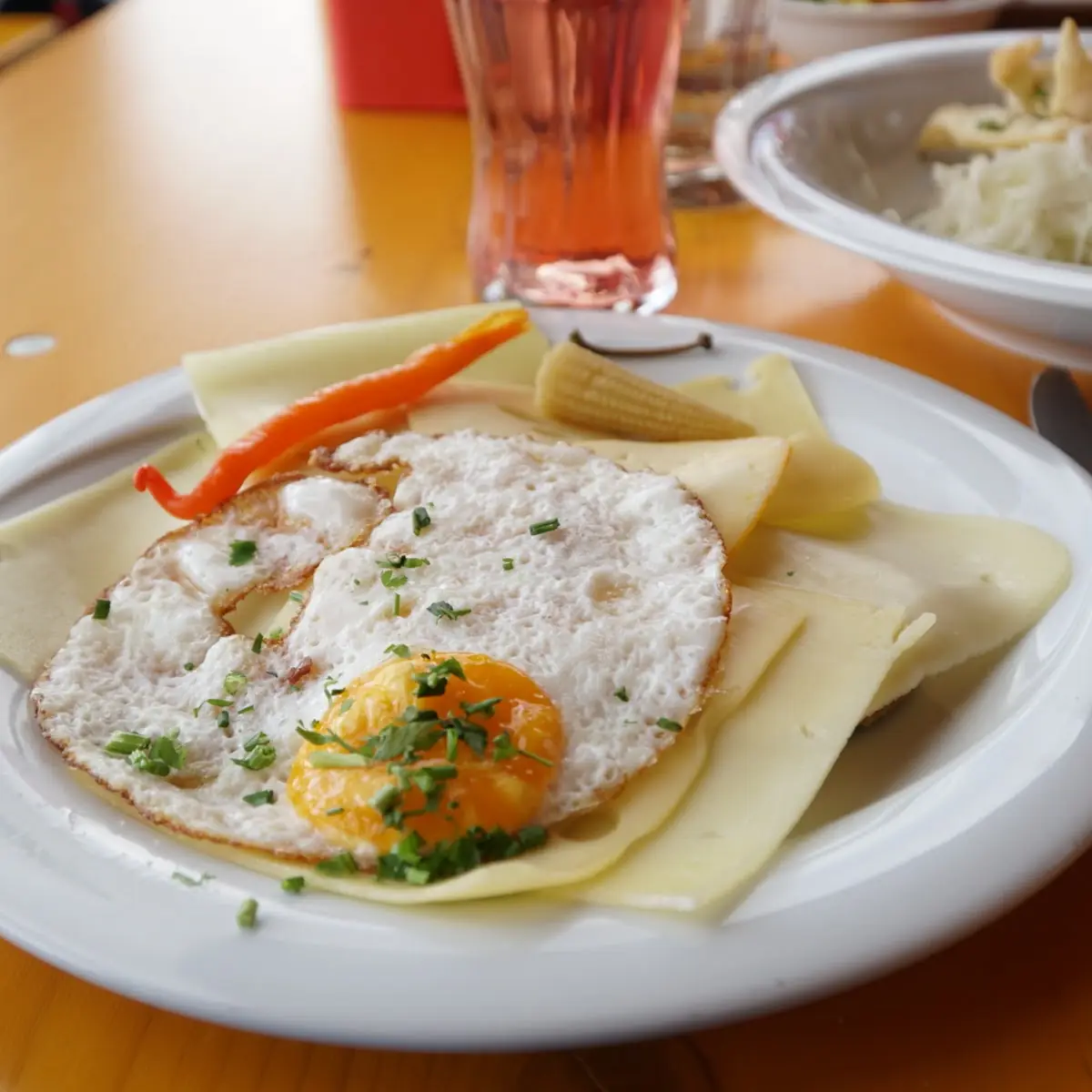 Käsebrot Mit Spiegelere