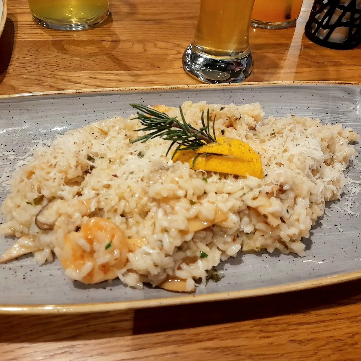 Steinpilzrisotto Mit Garnelen