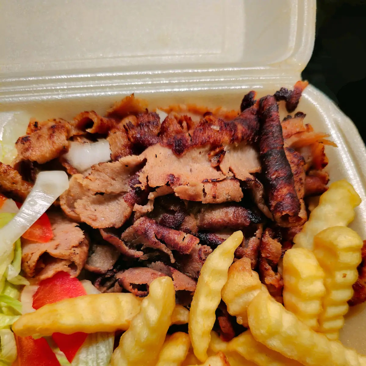 Kebab Teller Mit Pommes