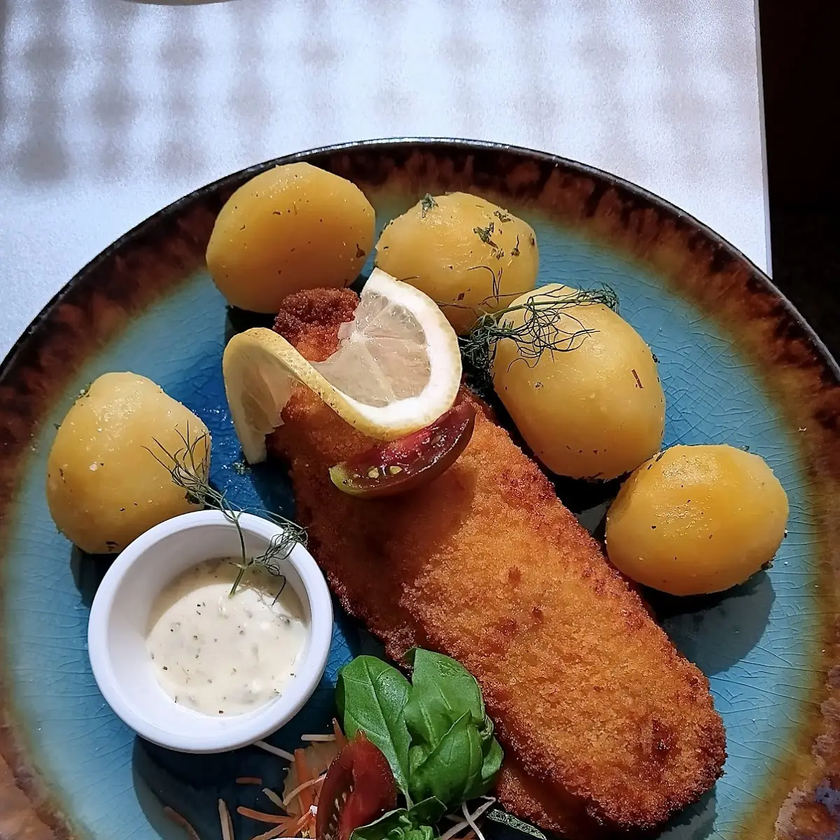 Gebackenes Seelachsfilet