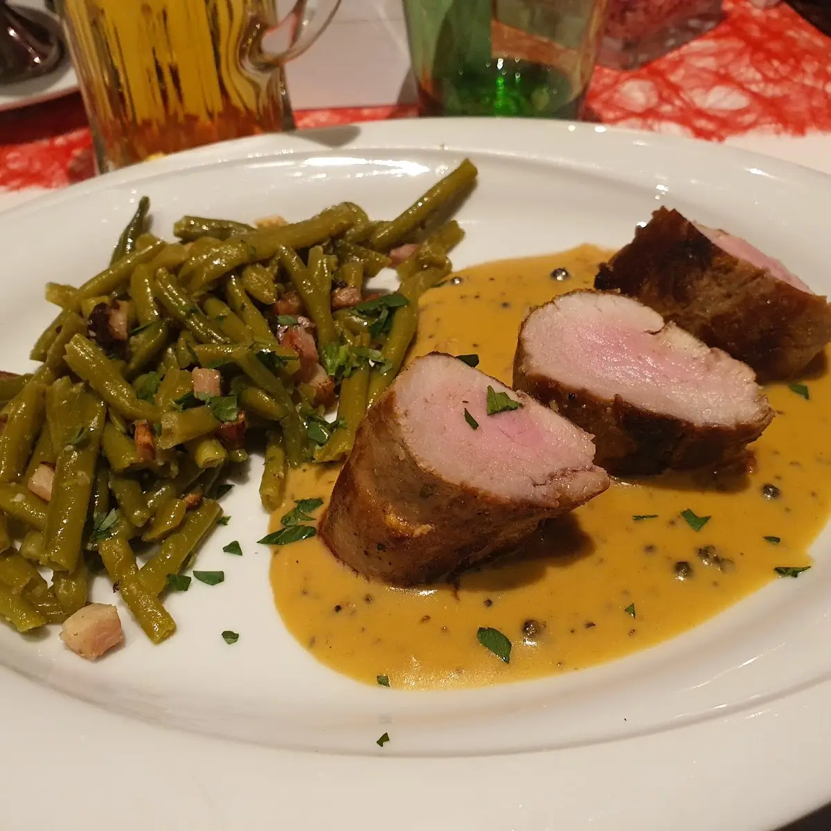 Schweinefilet Mit Speckbohnen