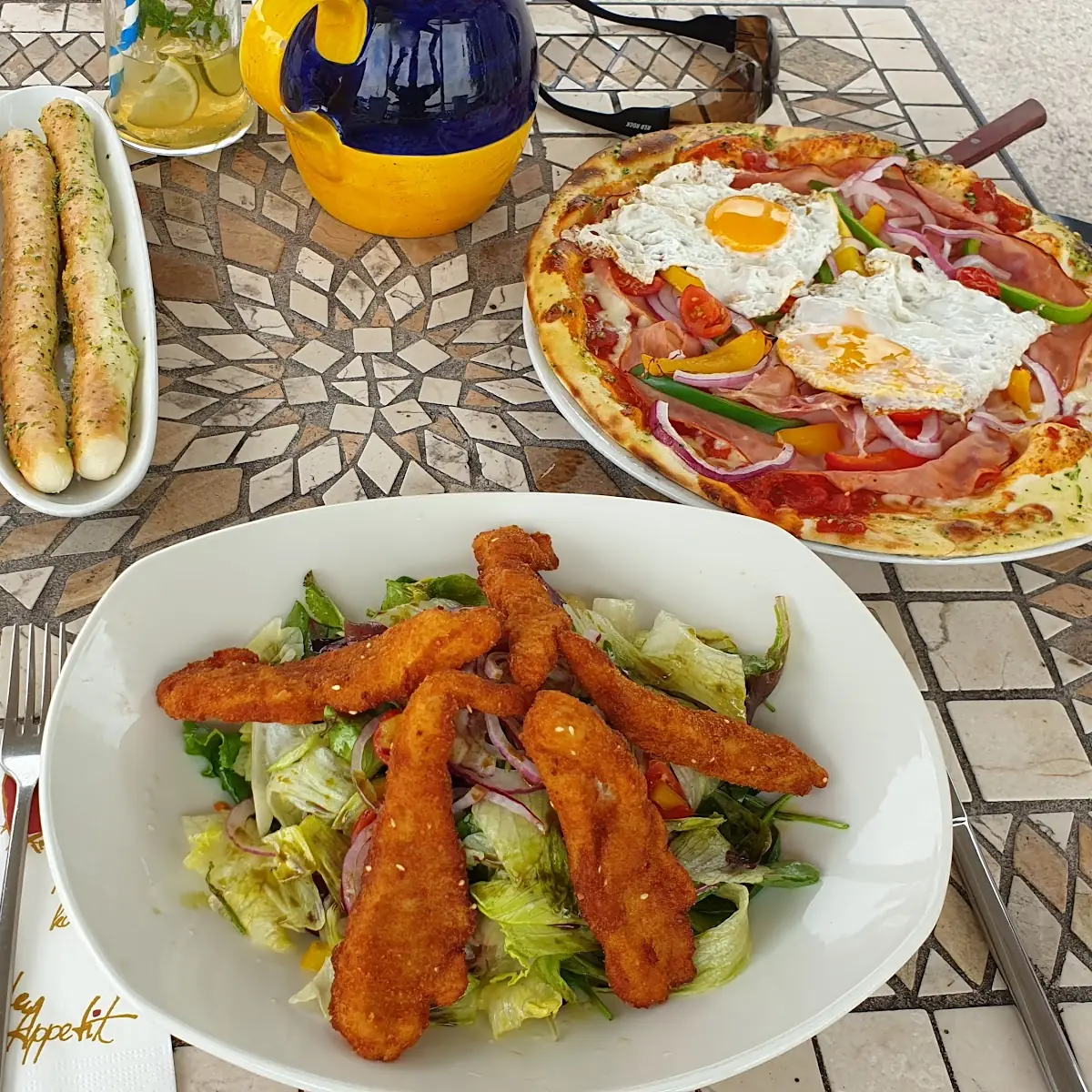 Schafkäse Im Speckmantel Backhendsalat Pizza Bauern-art