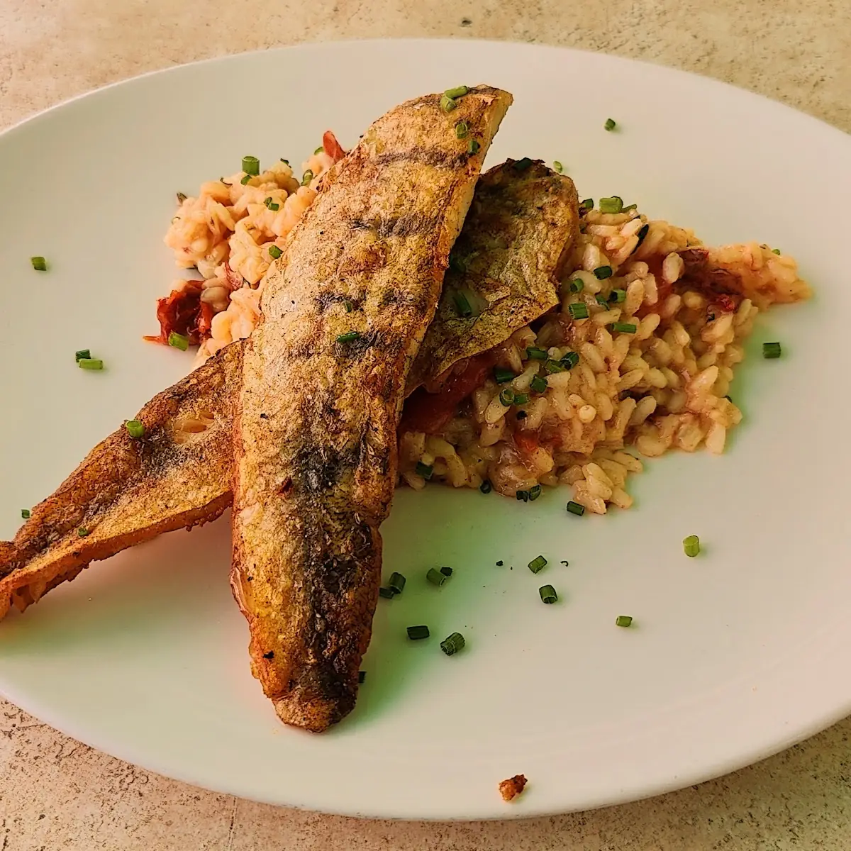 Zanderfilet Auf Risotto, Sportsbar-Happyland