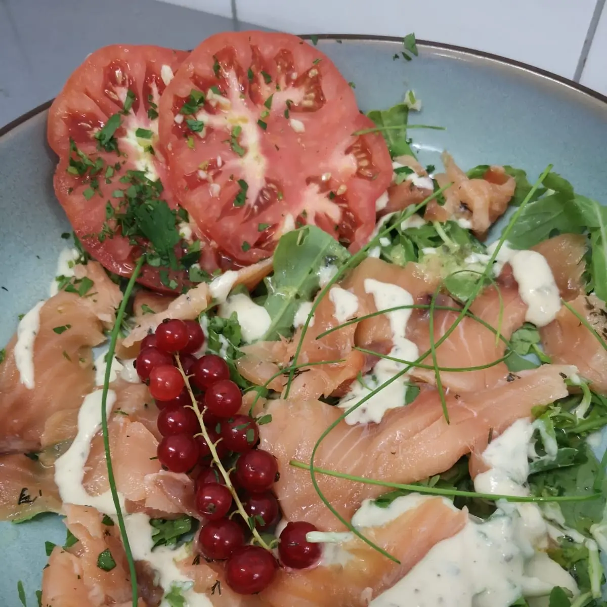 Gebeitzter Lachs