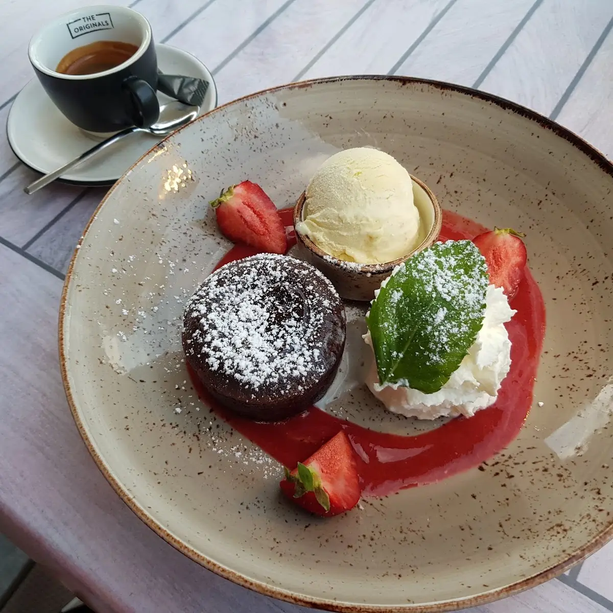 Flüssiger Schokokuchen