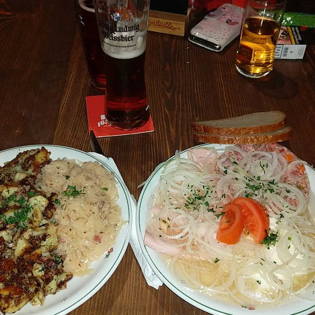 Leberwurst-gröstel & Saures Dreierlei