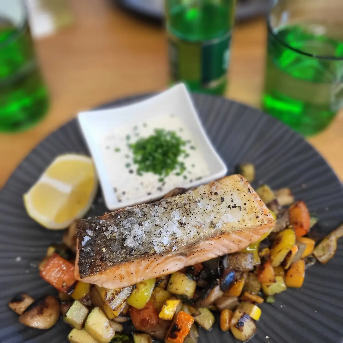 Saftiges Lachssteak