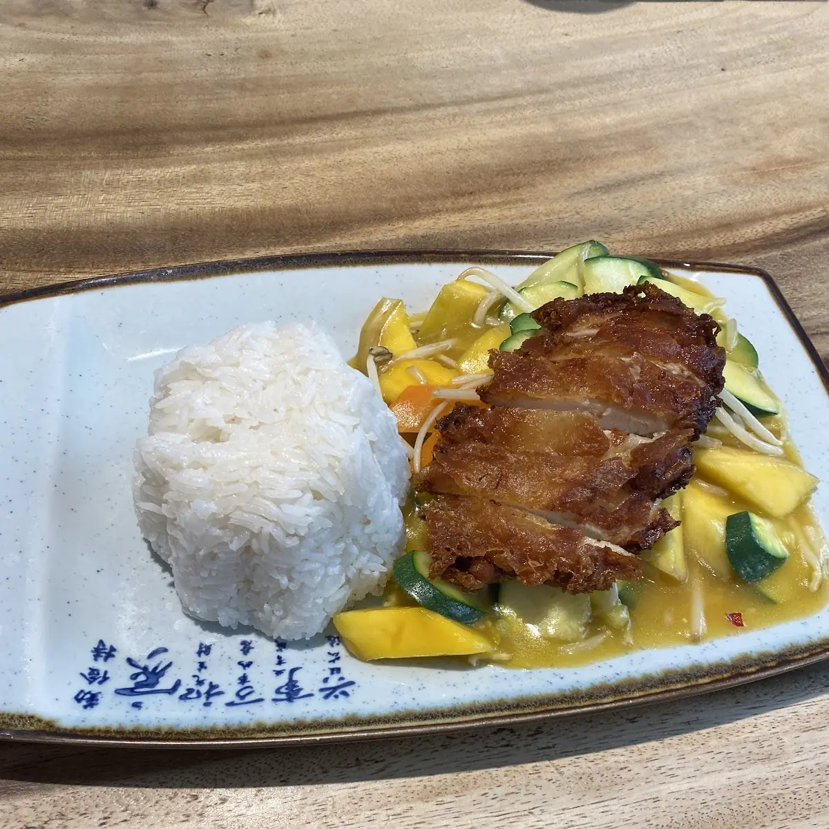 Crispy Mango Chicken Mit Reis