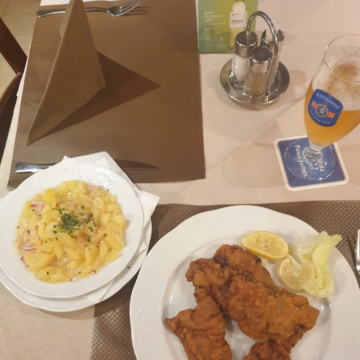 Gebackene Leber Mit Erdäpfelsalat