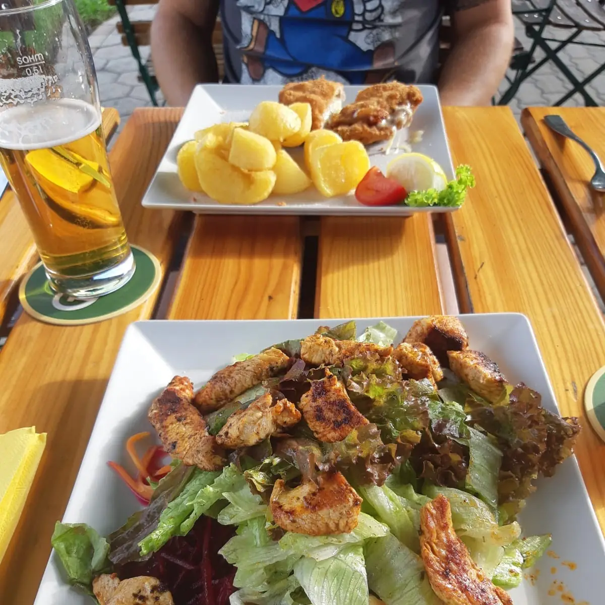 Salat Mit Gegrillten Putenstreifen