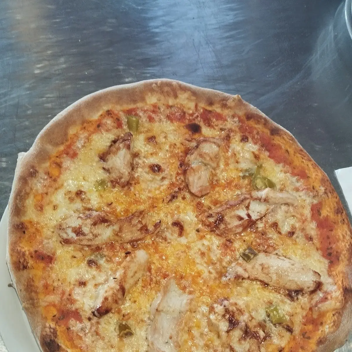 Pizza Mit Hühnerstreifen