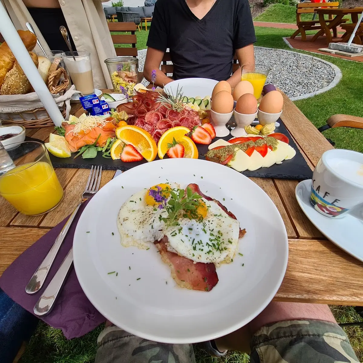 Frühstück Spiegelei Mit Speck