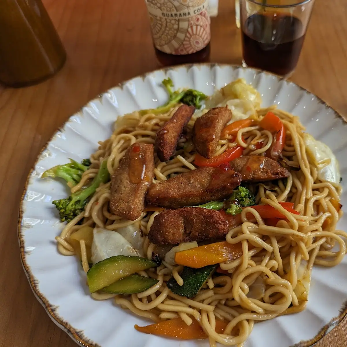 M8 1 Gebratene Nudeln Mit Seitan Vegan