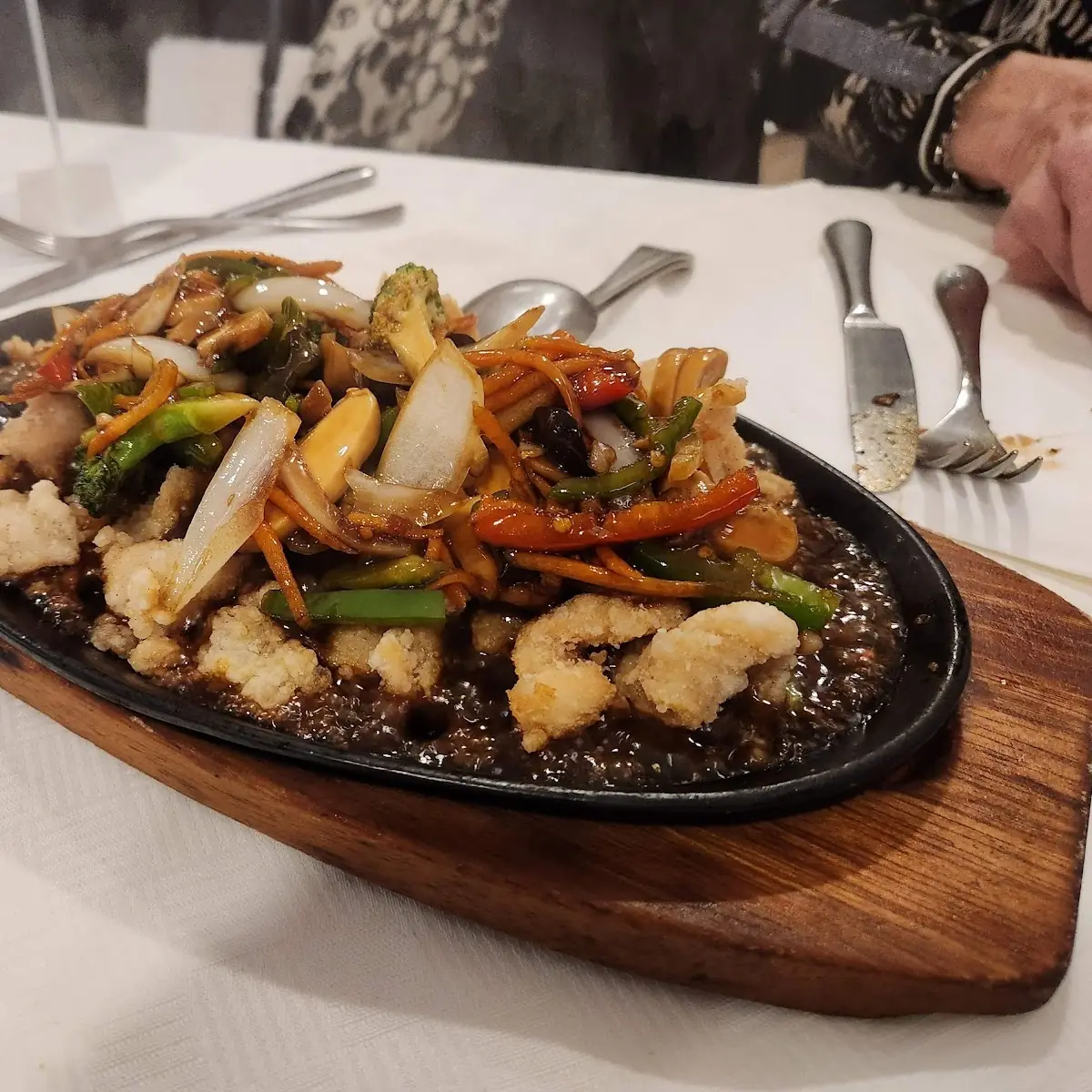 Hühnerfleisch Auf Heißer Platte