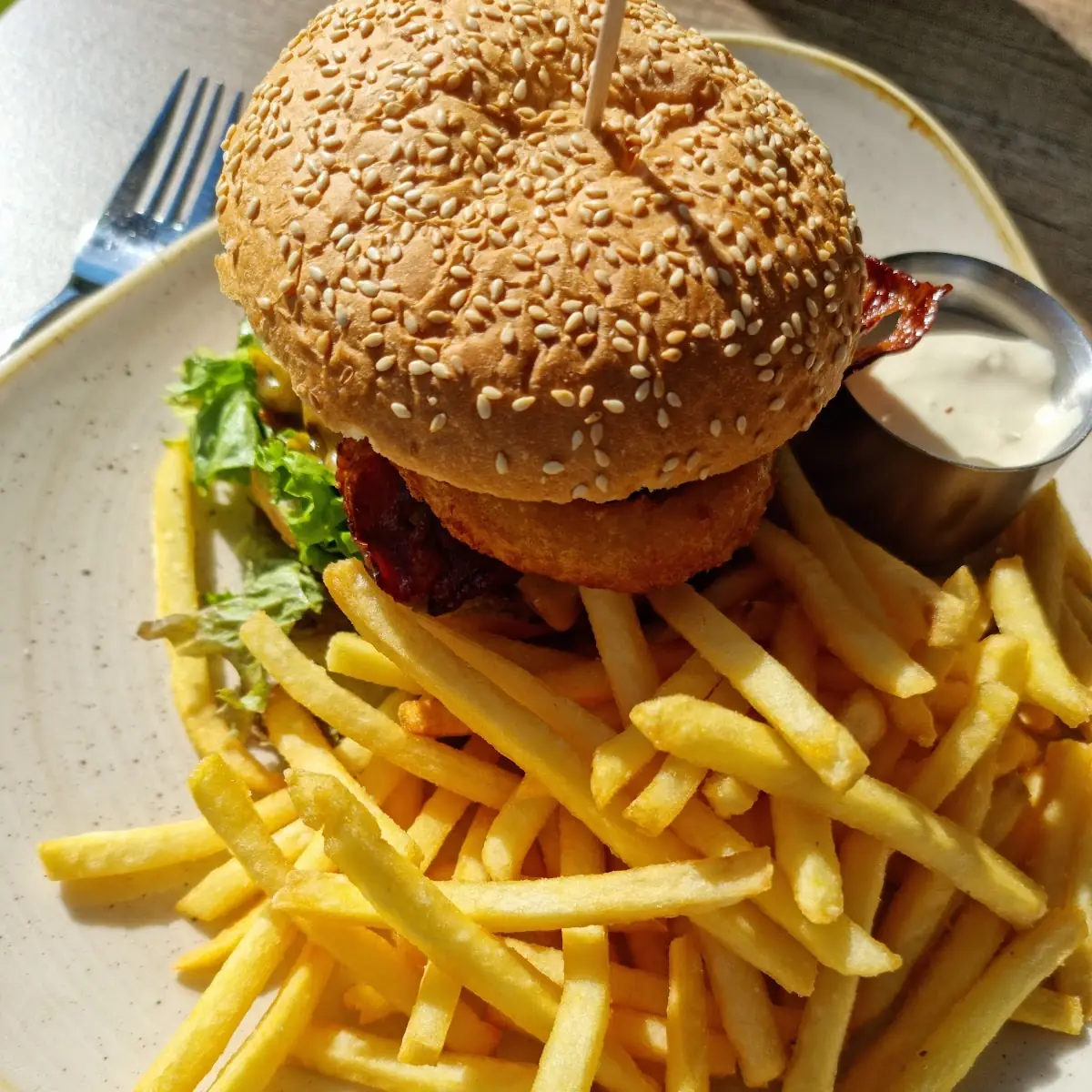Irgend Ein Geiler Guter Burger Mit Zwiebelringen Leider Alle Gut Haha
