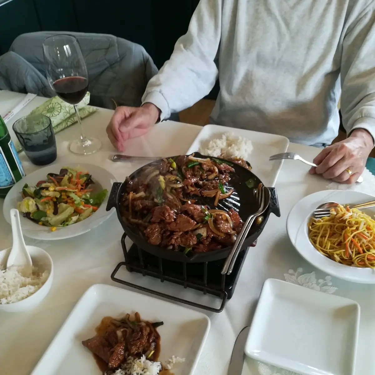 Mongolentopf Rindfleisch Mit Rotem Curry