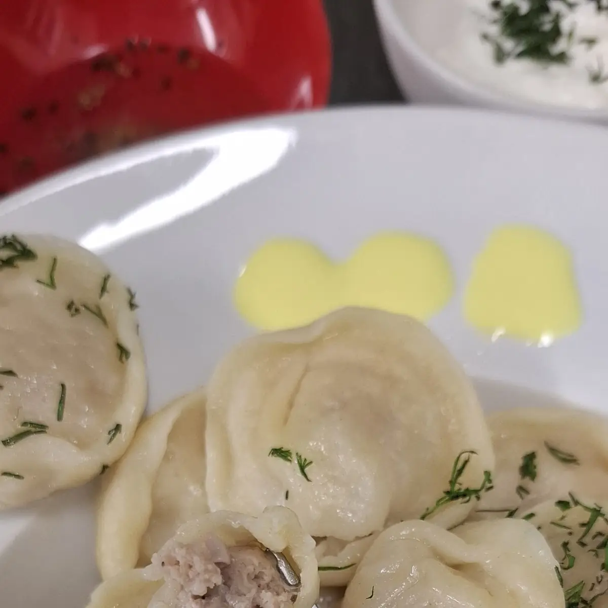 Pelmeni Hausgemachte Fleischtaschen