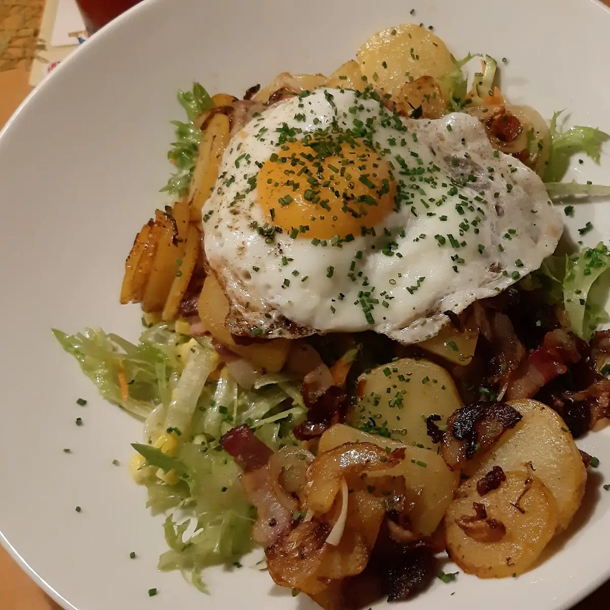Bauernsalat Mit Spiegelei Ein Traum