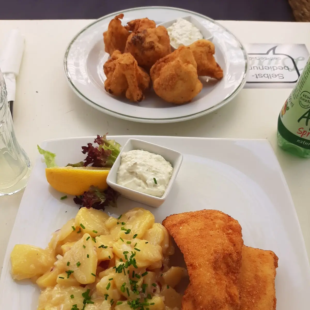Gebackene Kabeljau Mit Erdäpfelsalat
