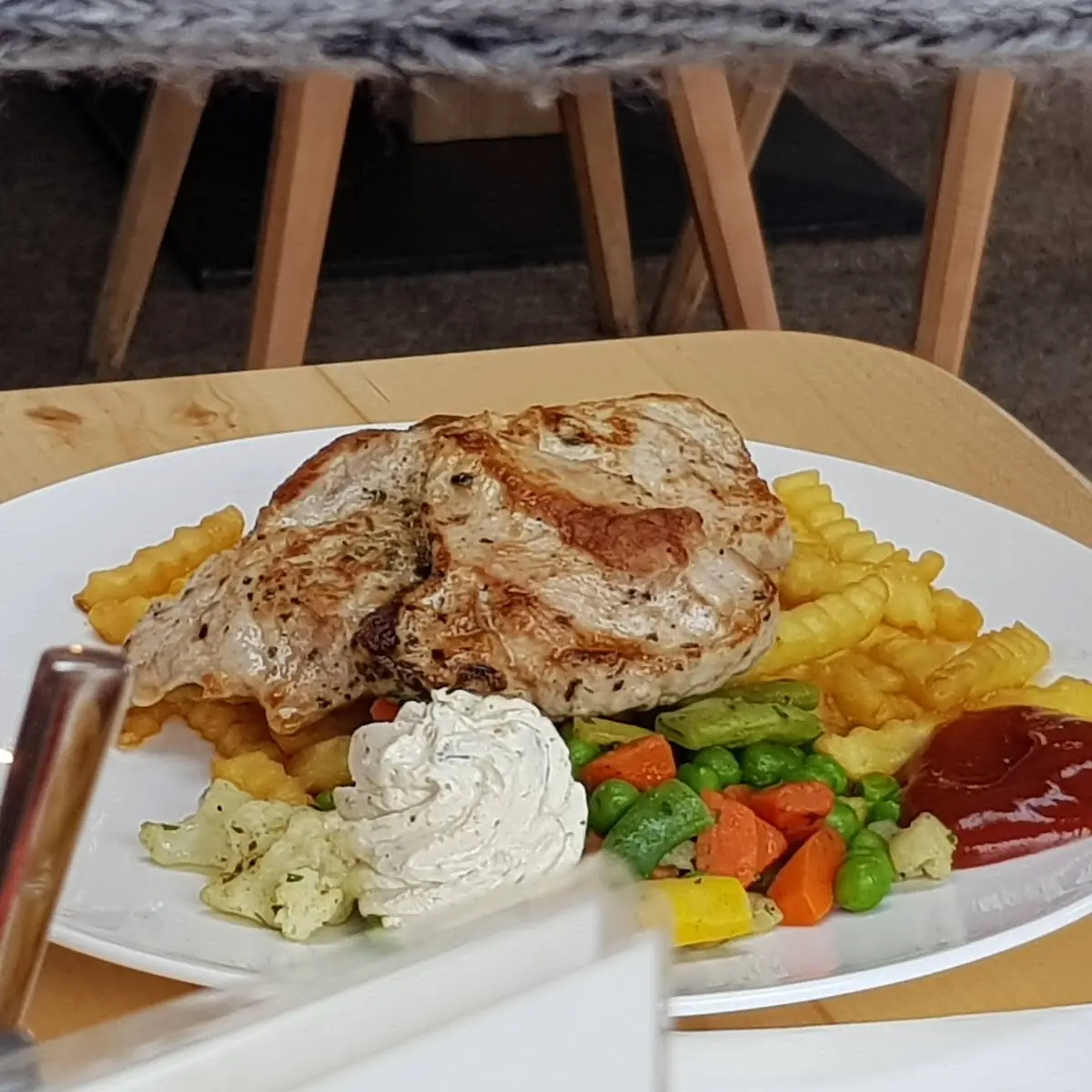 Putenbrust Mit Pommes