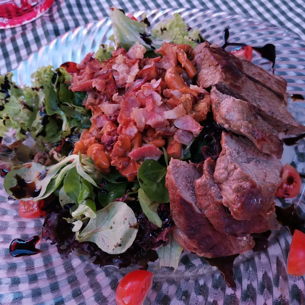 Salat Beiried Pfifferlinge