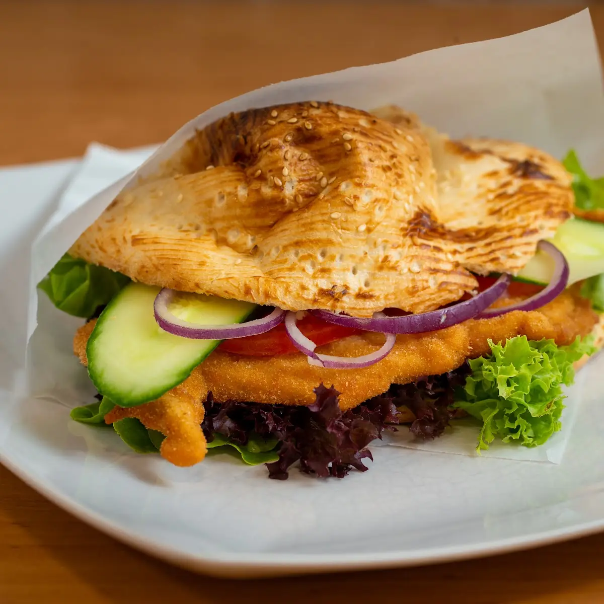 Hühnerrschnitzel Sandwich