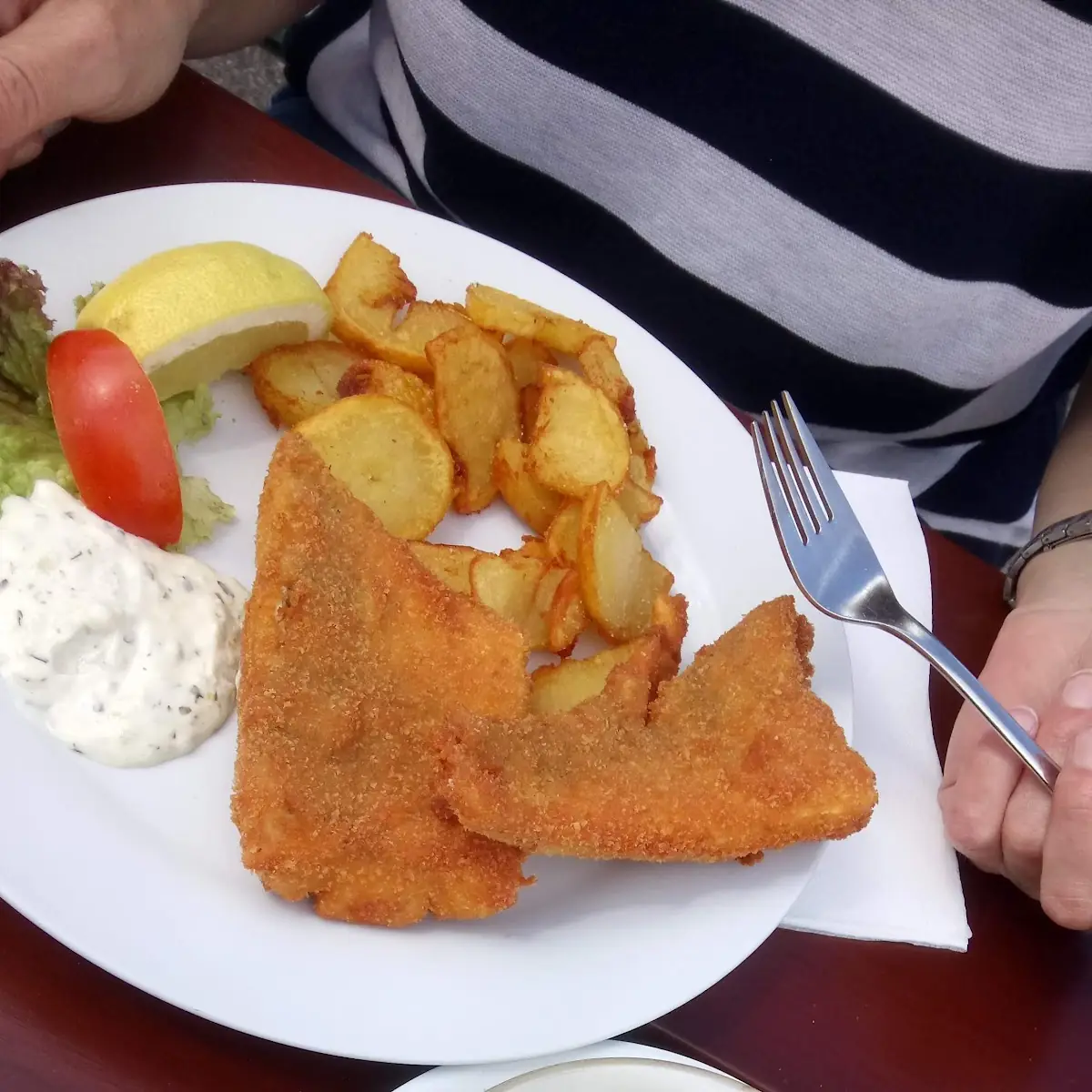 Gebackener Dorsch Mit Erdäpfelsalat
