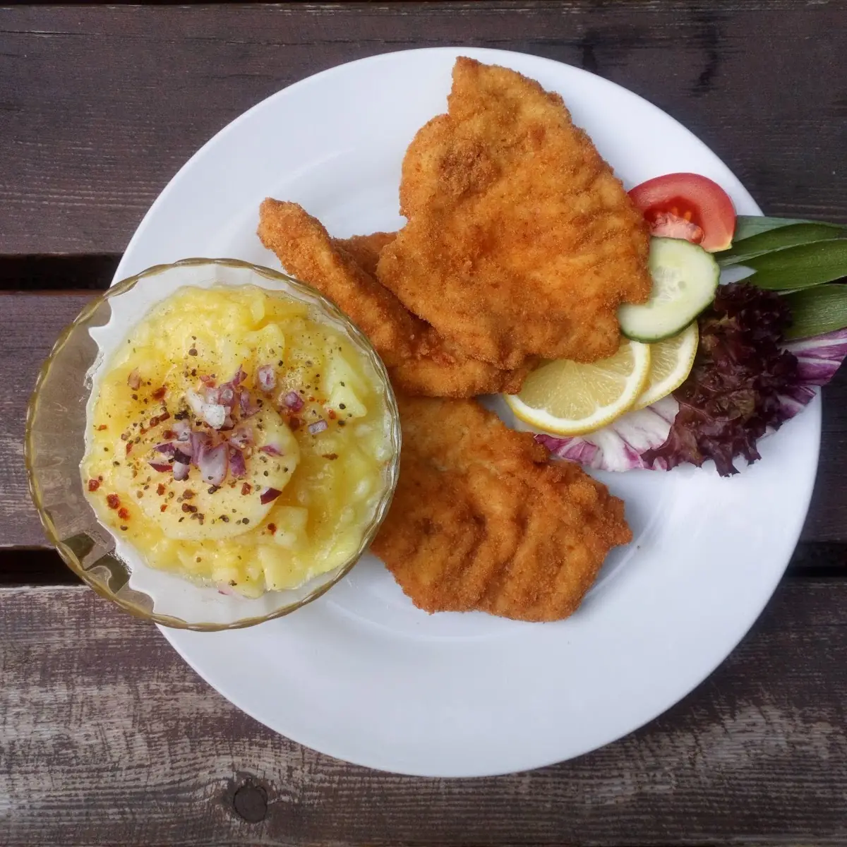 Hühnerschnitzerl Mit Erdäpfelsalat