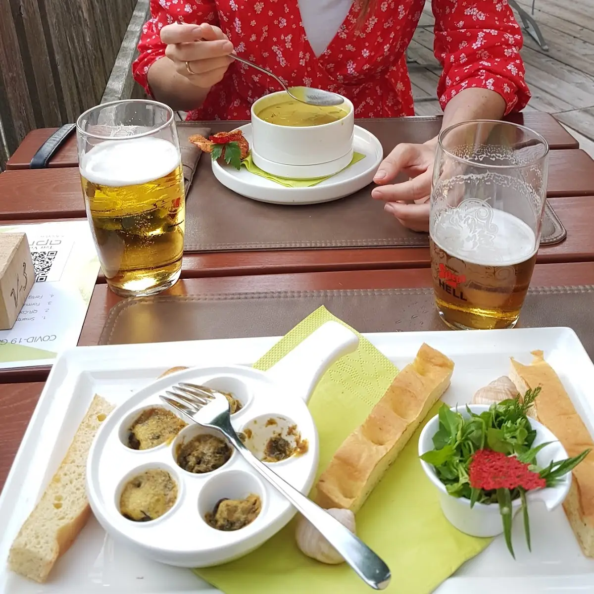 Weinbergschnecken U Kokoscremesuppe