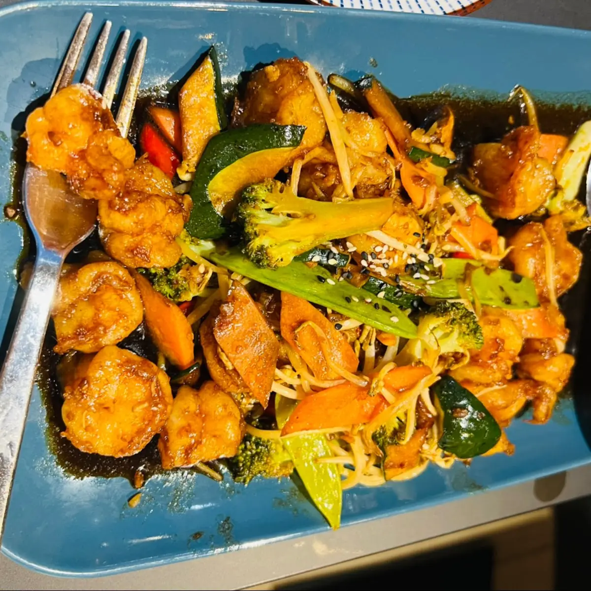 Wok Garnelen