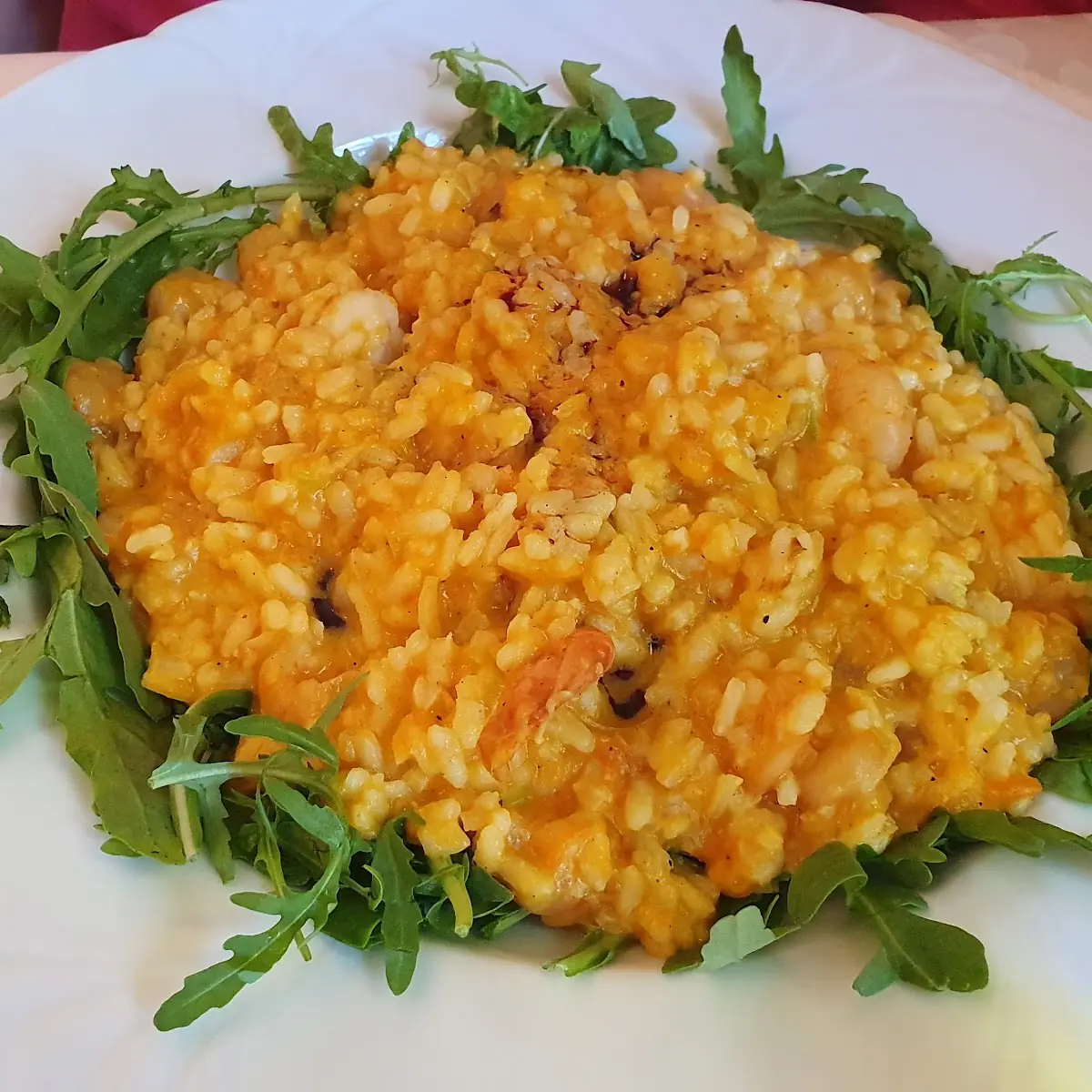 Risotto Kürbis Mit Garnelen Und Scampi