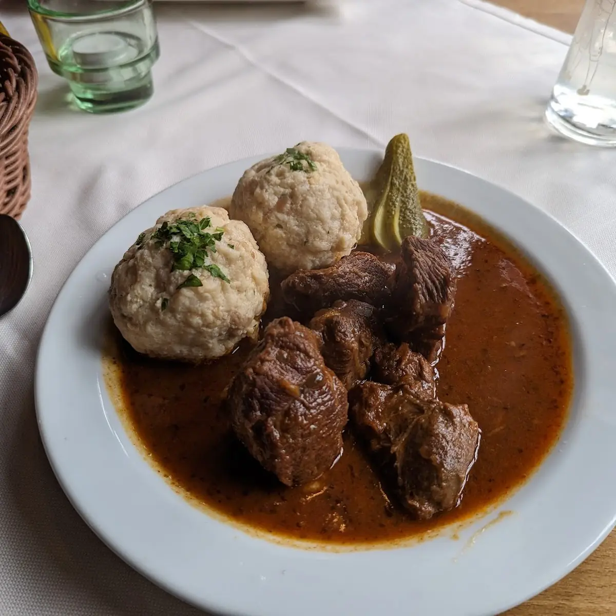 Young Roast Pork Bread Dumplings And Sauerkraut
