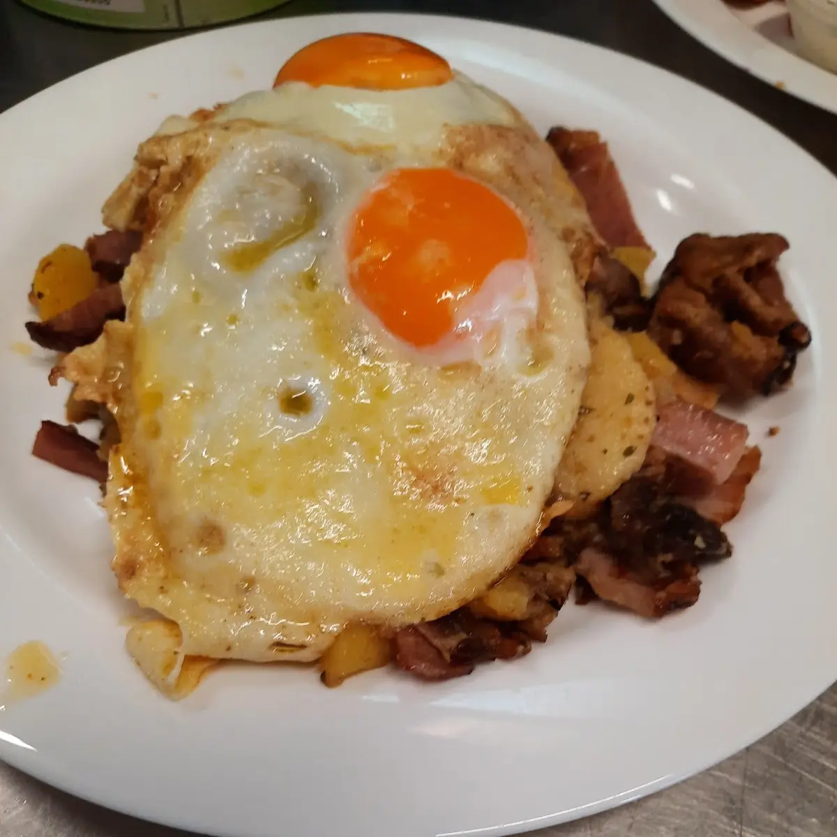 Das Ist Gebratene Ei Mit Fleisch