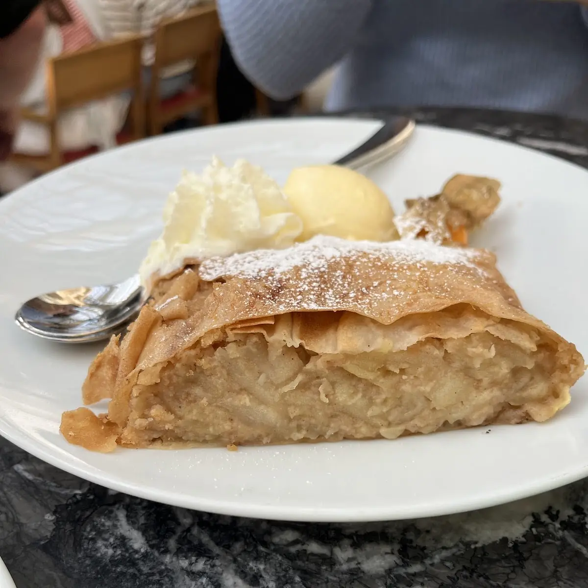 Apfelstrudel With Vanilla Ice Cream