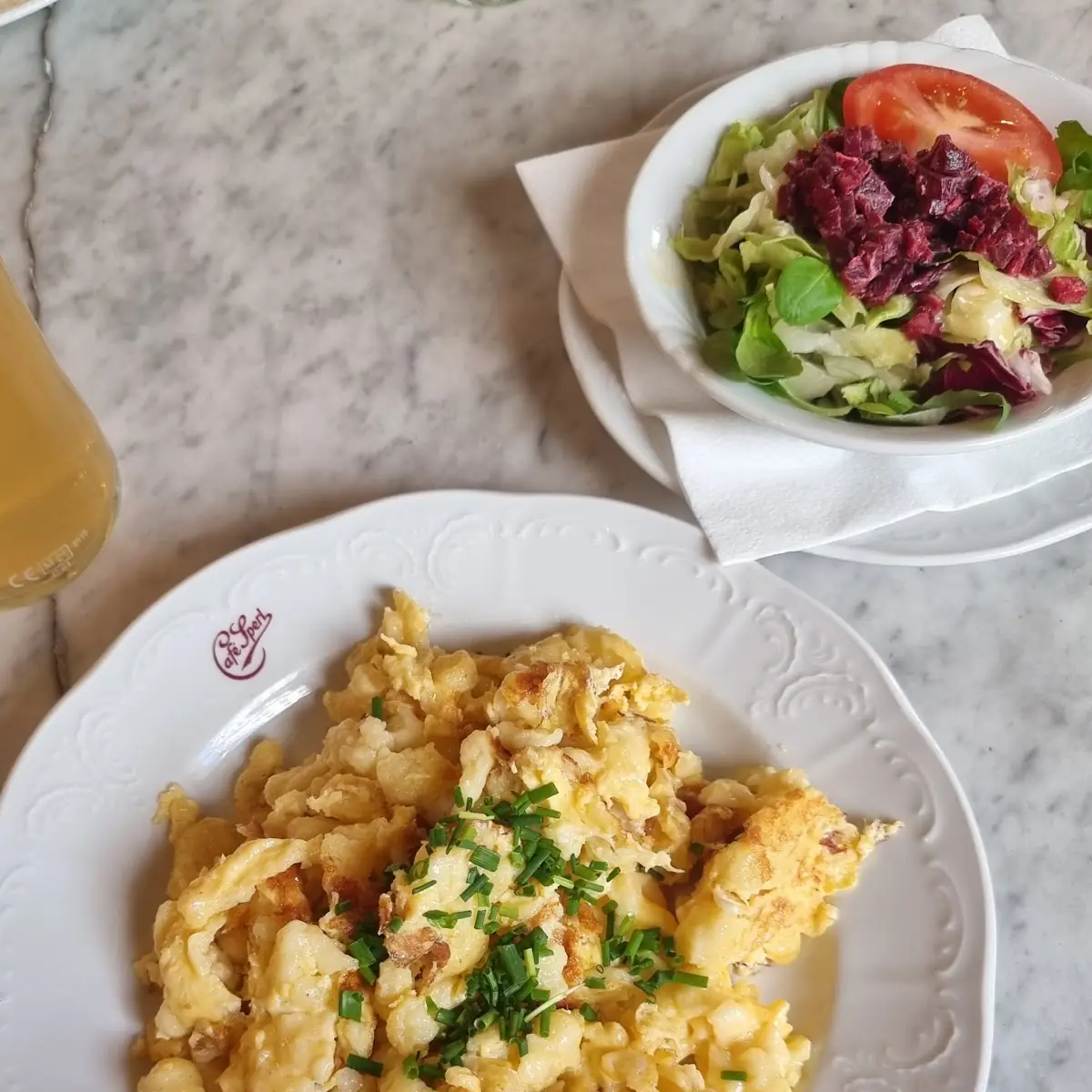 Schinkenfleckerl Pasta With Ham And Salad